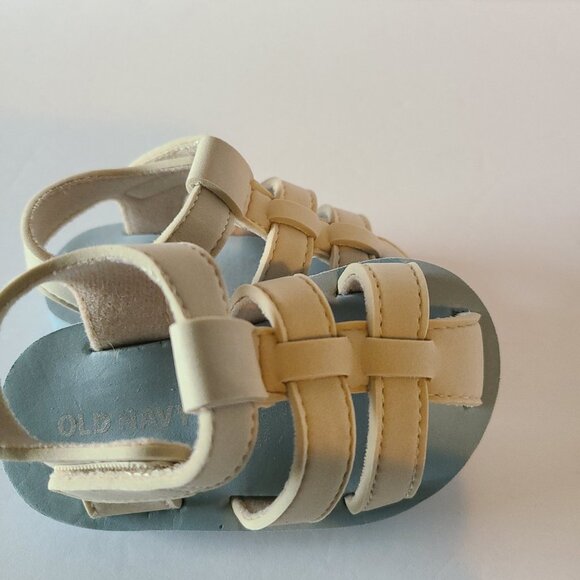 OLD NAVY BABY UNISEX FISHERMAN SANDALS "A STONE'S THROW" 6-12 MONTH SIZE 11 - Picture 6 of 9